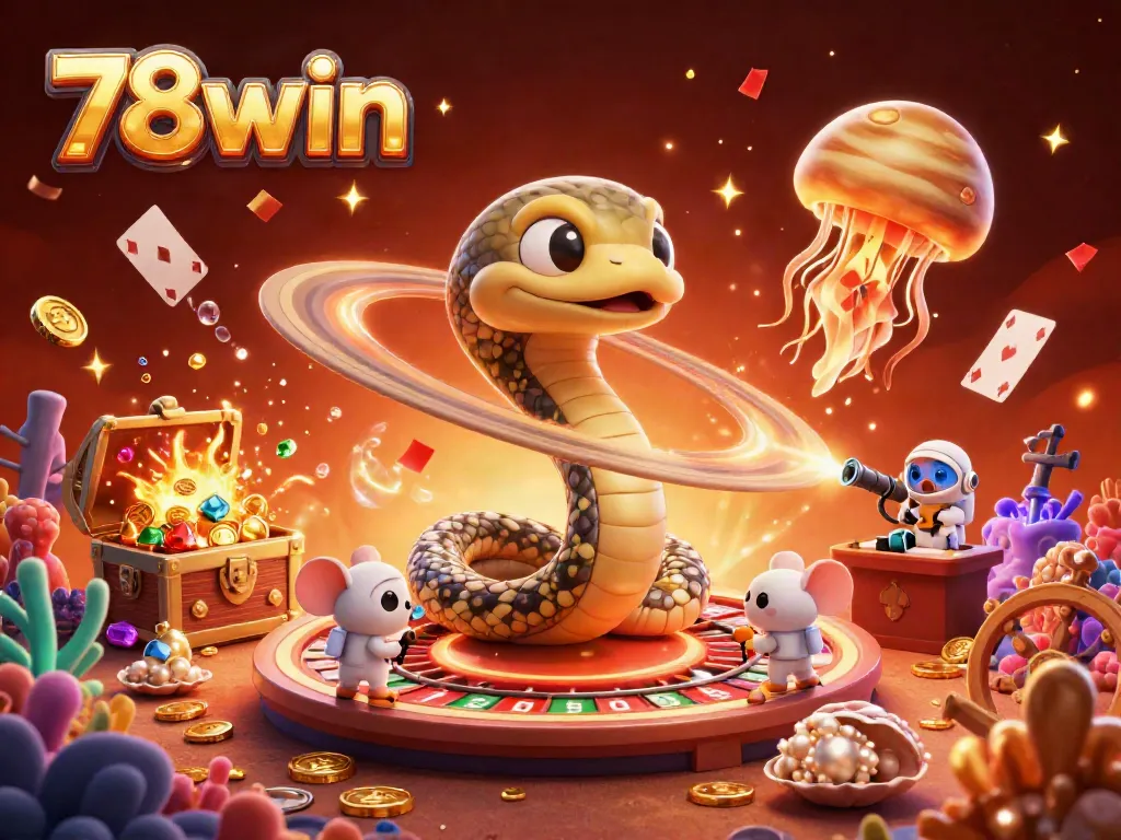 Experience thrilling gameplay with 78win in a cosmic casino environment featuring unique characters.